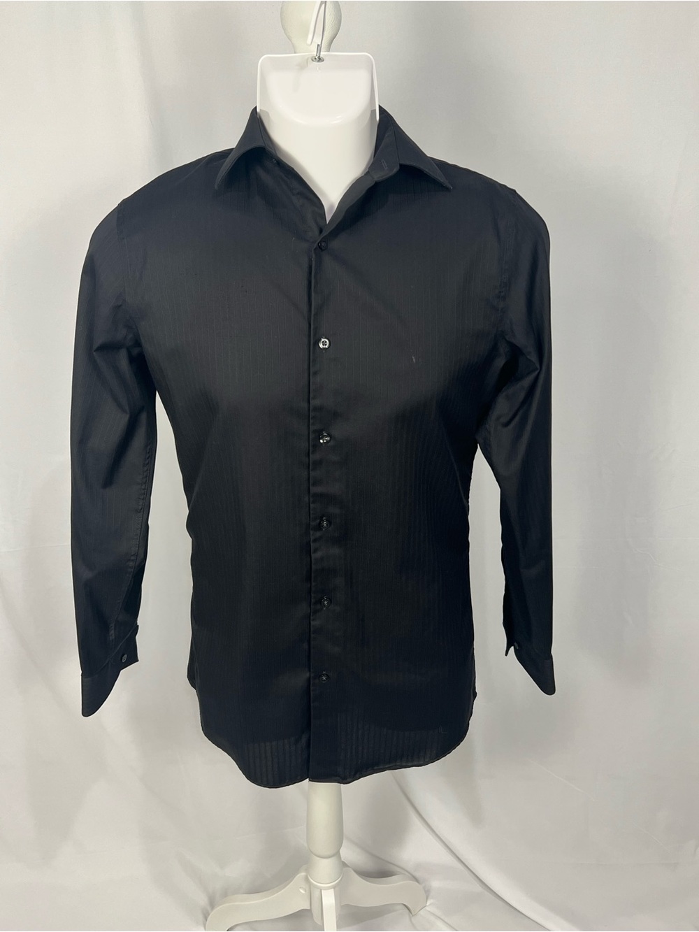 Marc Anthony Black Long-Sleeve Dress Shirt 100% Cotton